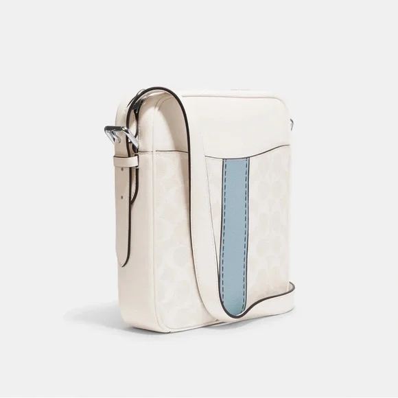 NWT Coach MEN´s Hudson Crossbody 21 In Signature Canvas With Trompe L´oeil Print Messenger Bags